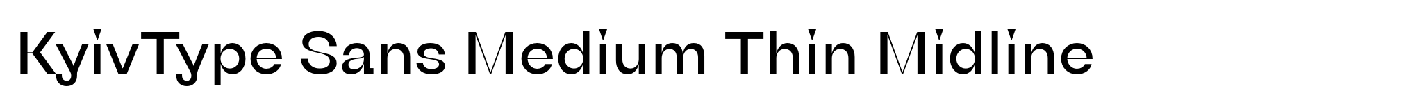 KyivType Sans Medium Thin Midline image